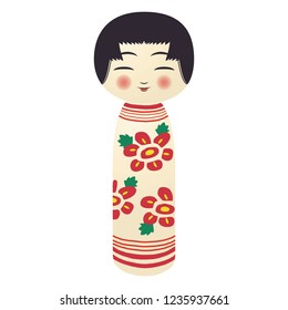 Illustration of the Kokeshi