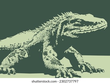 Illustration of a Komodo dragon