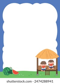 Illustration of Korean Children's Summer Vacation