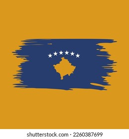 Ilustración de la plantilla de la bandera de Kosovo