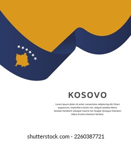 Illustration of Kosovo flag Template