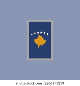 Illustration of Kosovo flag Template