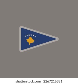 Ilustración de la plantilla de la bandera de Kosovo