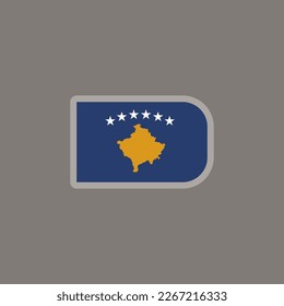 Illustration of Kosovo flag Template