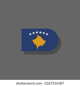 Illustration of Kosovo flag Template