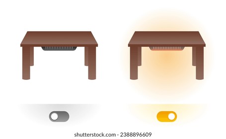 It is an illustration of a kotatsu table.