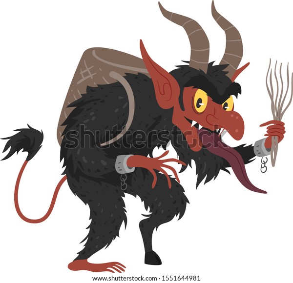 Illustration Krampus Austria Tail Black Fur Stock Vector Royalty Free 1551644981 Shutterstock 3031