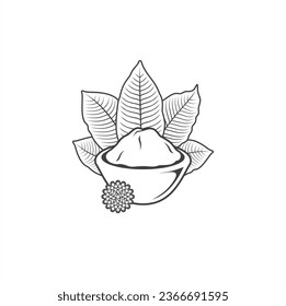 ilustración del extracto de kratom, arte vectorial.