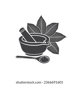 ilustración del extracto de kratom, arte vectorial.