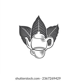 ilustración del té kratom, arte vectorial.