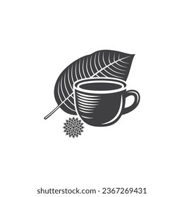 illustration of kratom tea, vector art.