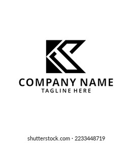 illustration KS Logo. Vector Graphic Branding Letter Element.