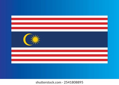 Ilustração da Bandeira de Identidade de Kuala Lumpur - Oficialmente o Território Federal de Kuala Lumpur, é a capital da Malásia