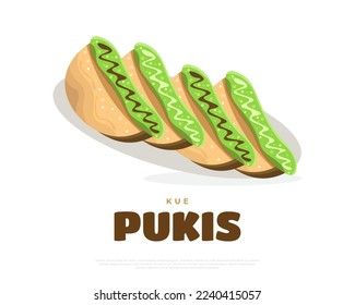 Illustration of Kue Pukis, Indonesian Traditional Cake. Kue Pancong Vector Illustration