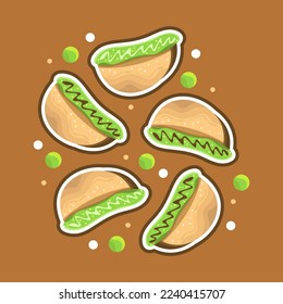 Illustration of Kue Pukis, Indonesian Traditional Cake. Kue Pancong Vector Illustration