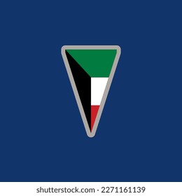 Illustration of Kuwait flag Template