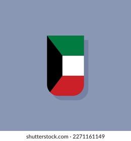 Ilustración de la plantilla de bandera de Kuwait