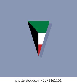 Illustration of Kuwait flag Template