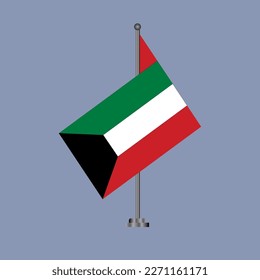 Illustration of Kuwait flag Template