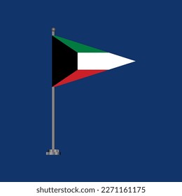 Ilustración de la plantilla de bandera de Kuwait