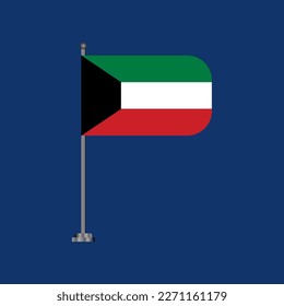 Illustration of Kuwait flag Template