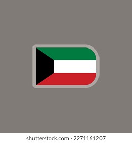 Illustration of Kuwait flag Template