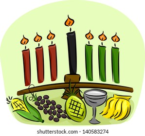 Illustration of Kwanzaa Symbols