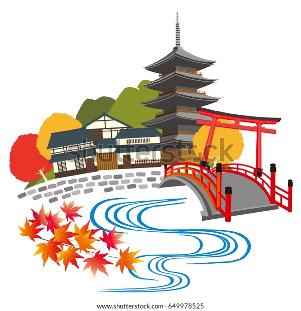 日本の京都のイラスト のベクター画像素材 ロイヤリティフリー Shutterstock