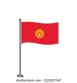 Illustration of Kyrgyzstan flag Template