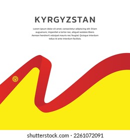 Illustration of Kyrgyzstan flag Template