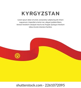 Illustration of Kyrgyzstan flag Template