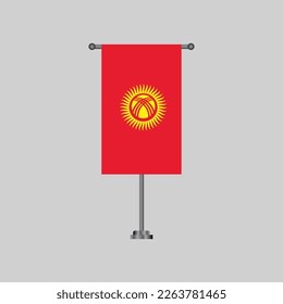 Ilustración de la plantilla de la bandera de Kirguistán