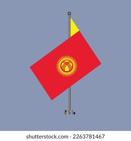 Ilustración de la plantilla de la bandera de Kirguistán