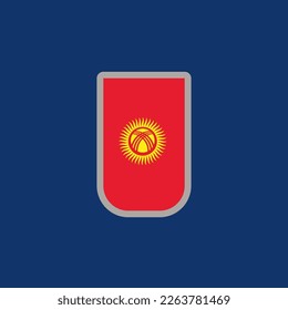 Ilustración de la plantilla de la bandera de Kirguistán