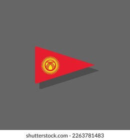 Ilustración de la plantilla de la bandera de Kirguistán