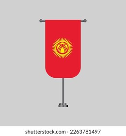 Illustration of Kyrgyzstan flag Template