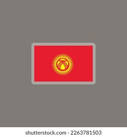 Illustration of Kyrgyzstan flag Template