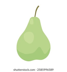 Illustration of La France pear. transparent background, vector icon illustration.