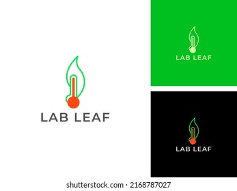 ILLUSTRATION LAB LEAF NATURE SCIENCE SIMPLE LOGO DESIGN VECTOR FOR YOUR BUSINESS