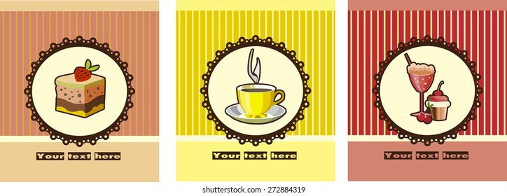 Illustration of a label cupcake