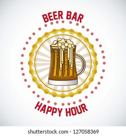 illustration of labels for the beer, vector illustration