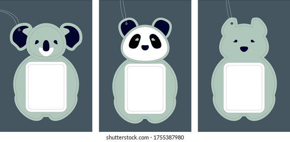 
Illustration of labels for children's clothing "Bears"