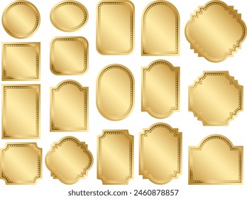 Illustration of labels of various shapes