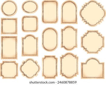 Illustration of labels of various shapes