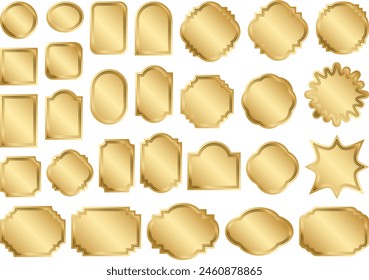 Illustration of labels of various shapes