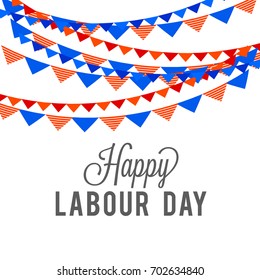 Illustration Of Labor Day Celebration Background.