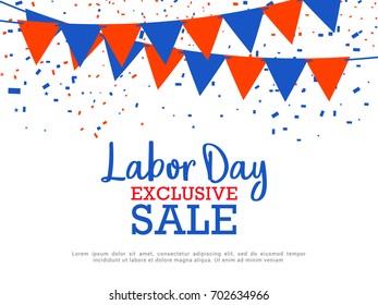 Illustration Of Labor Day Celebration Background.