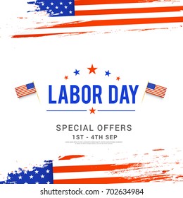 Illustration Of Labor Day Celebration Background.