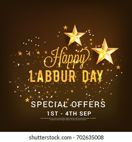 Illustration Of Labor Day Celebration Background.