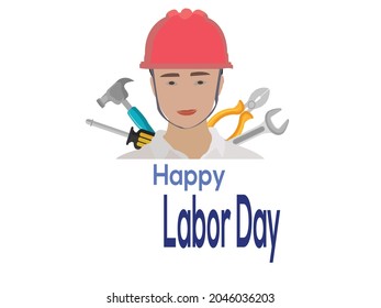 illustration for labor day. Happy Labor day concept
